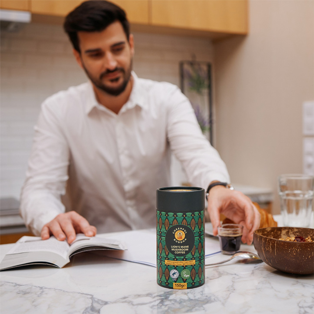 Cheerful Buddha Lions Mane Mushroom Coffee Blend 150g