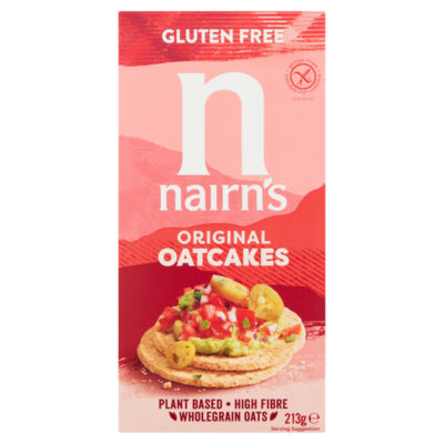 Nairn's Gluten Free Original Oatcakes 213g, imported from the UK