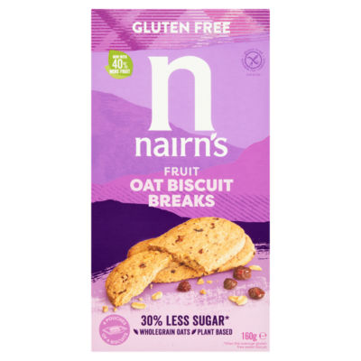 Nairn's Fruit Oat Biscuit Breaks 160g, imported from the UK