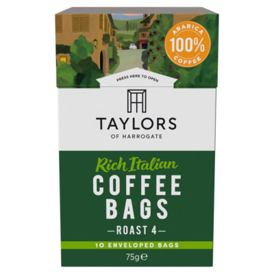 Taylors of Harrogate Rich Italian coffee bags 75g (British brand)