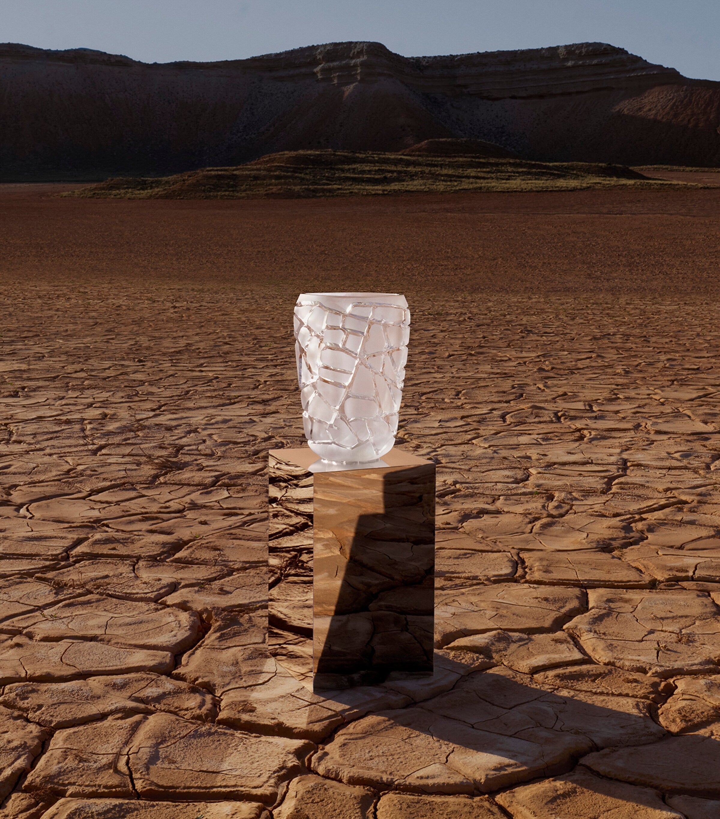 Lalique Crystal Magnitude Vase (38cm)