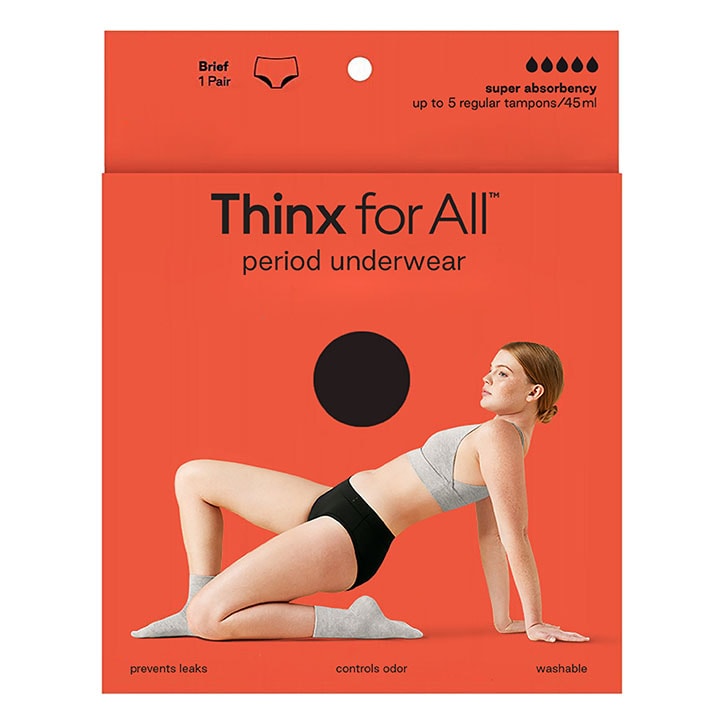 Thinx For All Super Brief in Black - Size XL GOODS Holland&Barrett