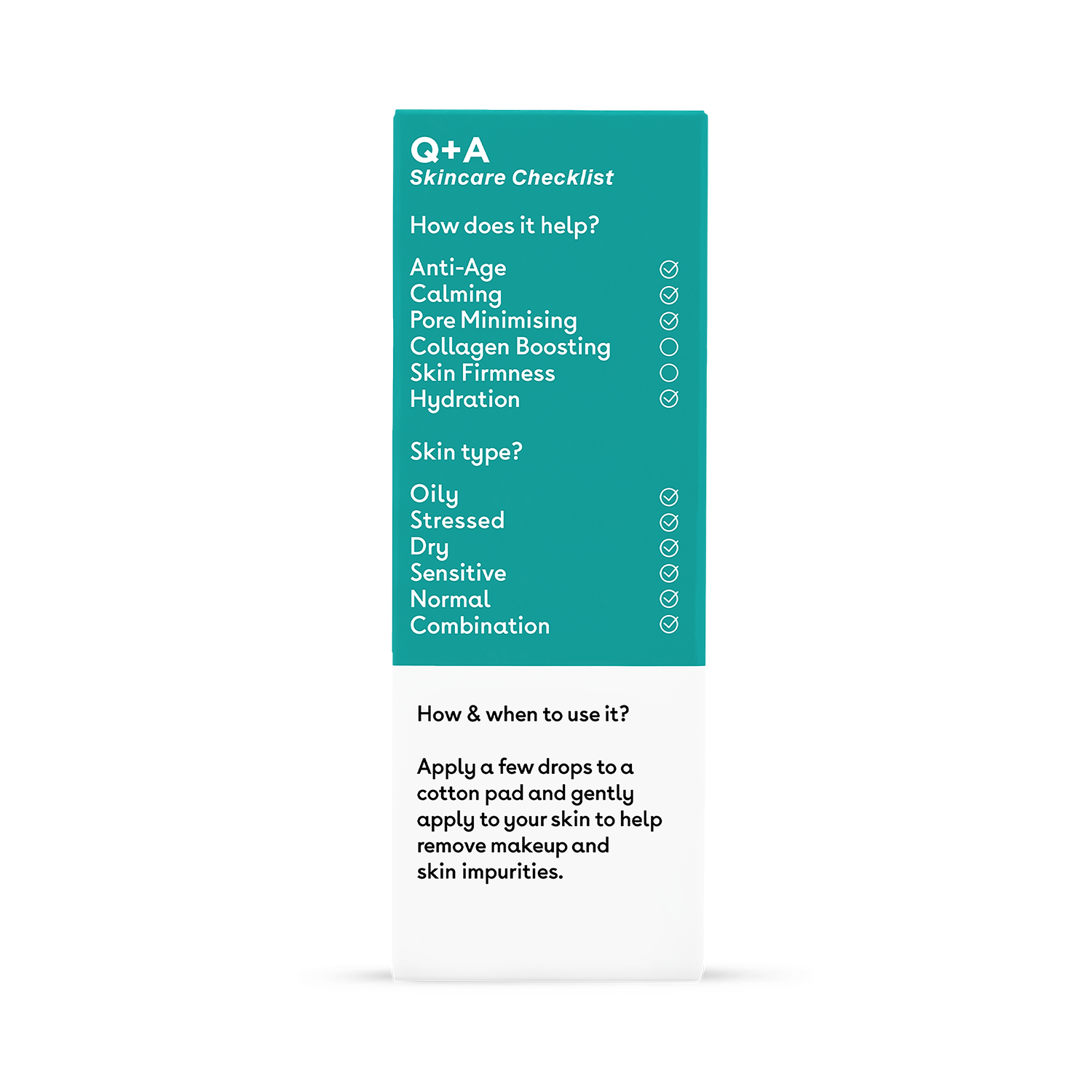 Q+A Niacinamide Daily Toner 100ml, imported from the UK