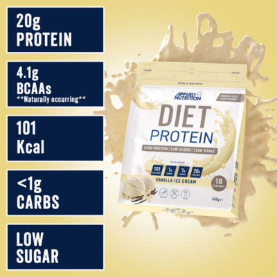 Applied Nutrition Diet Protein Vanilla Ice Cream powder 450g - British product