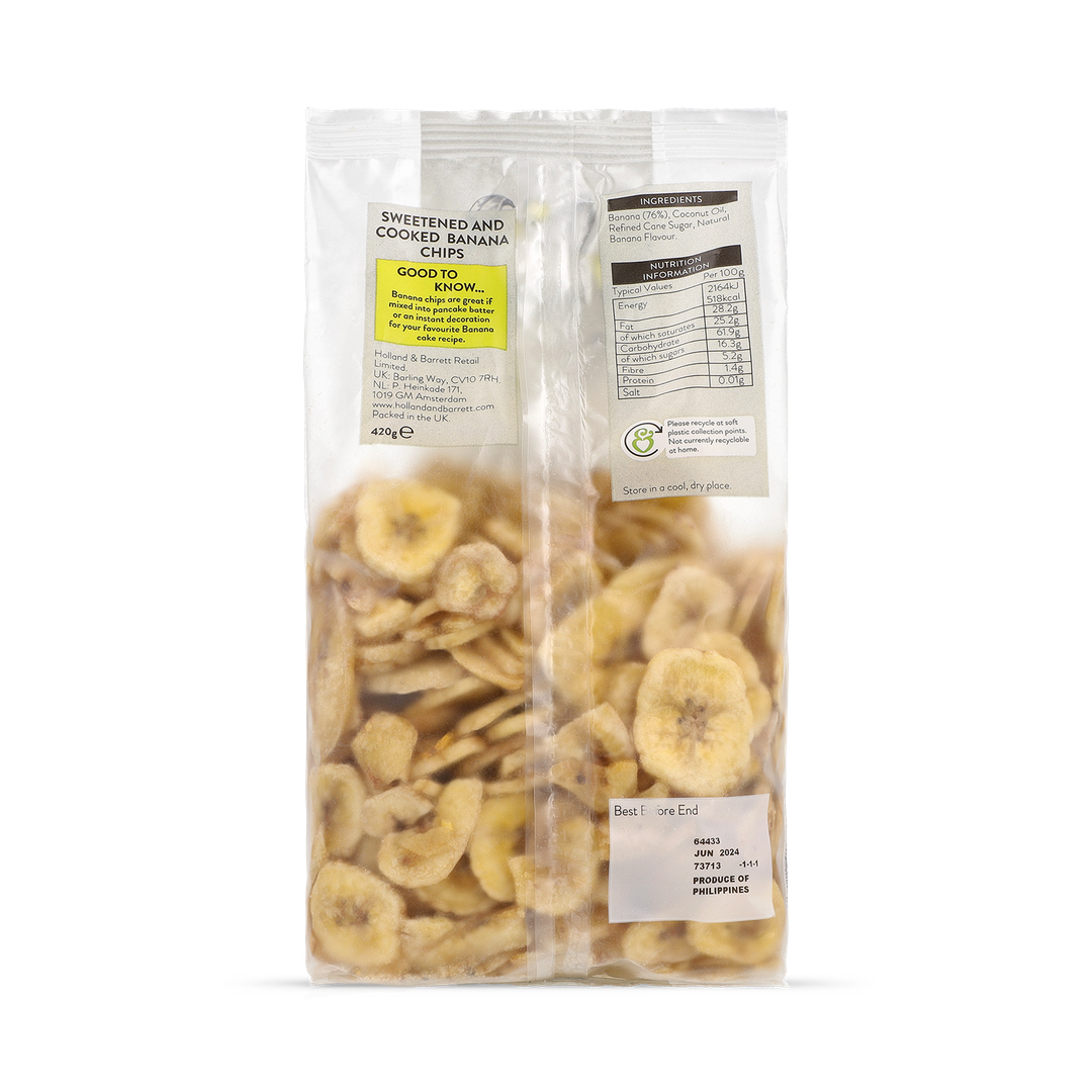 Holland Barrett Crunchy Banana Chips 420g