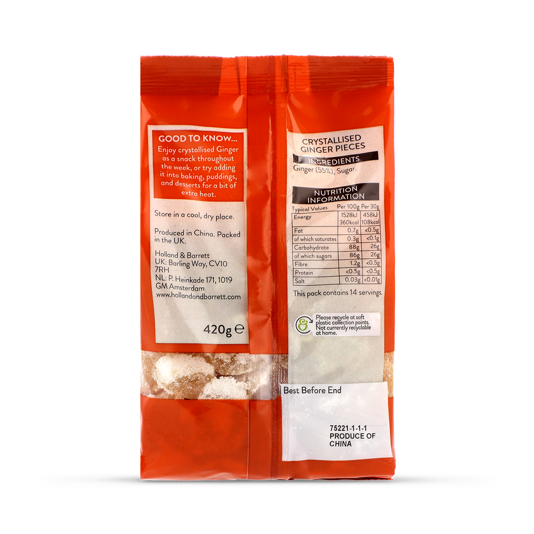 Holland Barrett Crystallised Ginger 420g