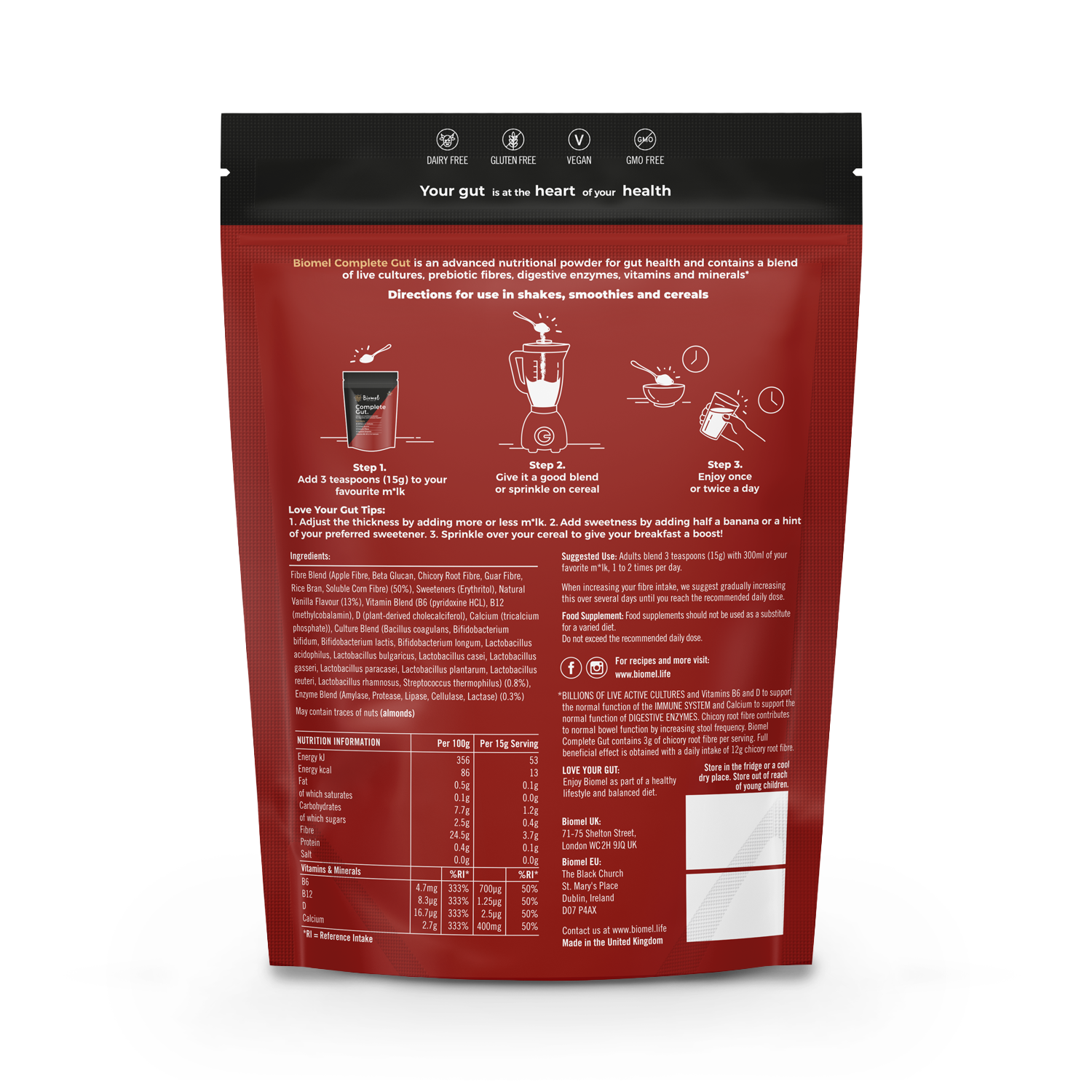 Biomel Complete Gut Belgian Chocolate 450g - 998381