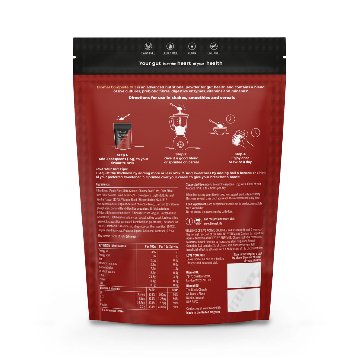 Biomel Complete Gut Belgian Chocolate 450g - 998381