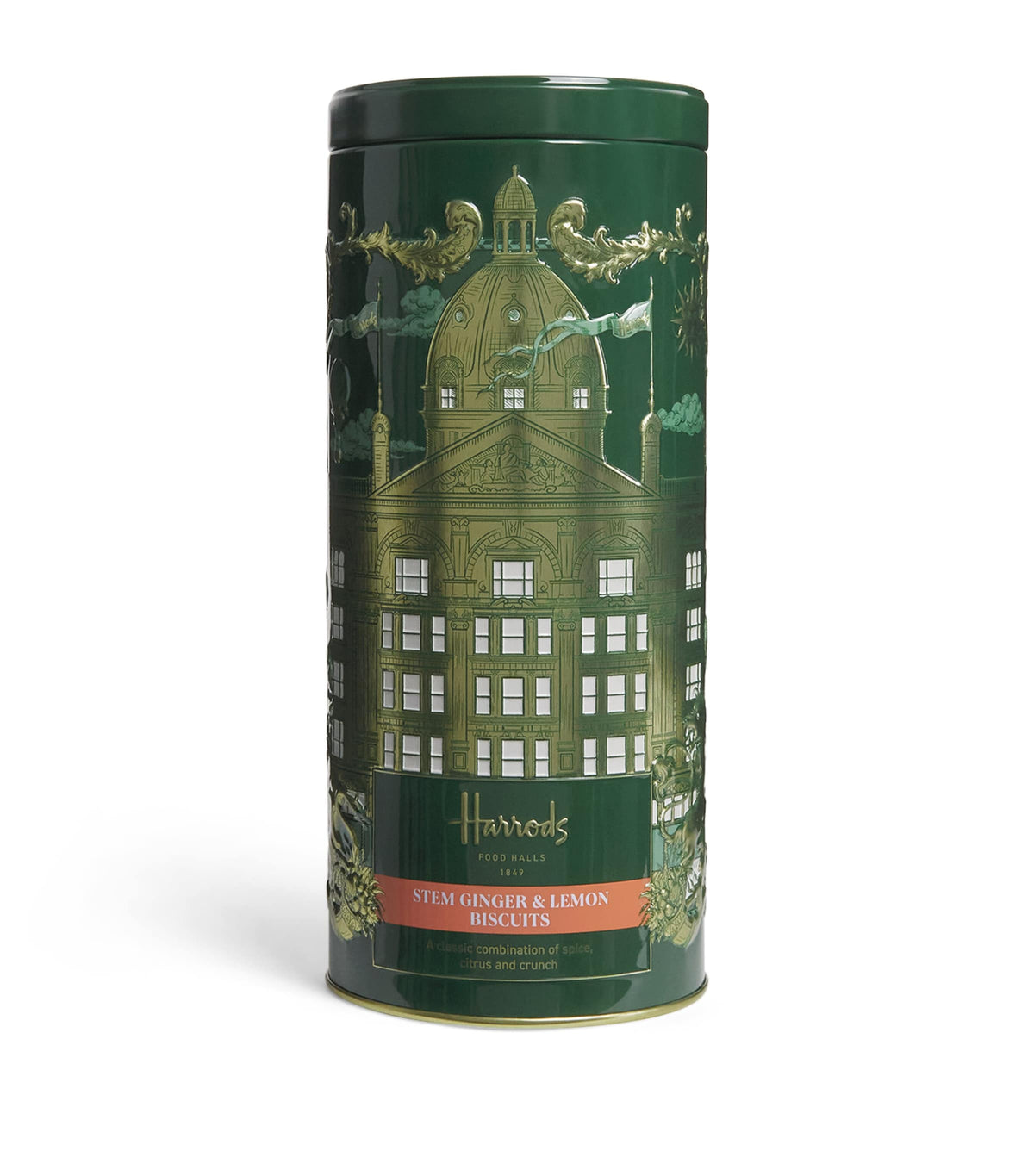 Harrods stem ginger and lemon biscuit tin 200g, UK version