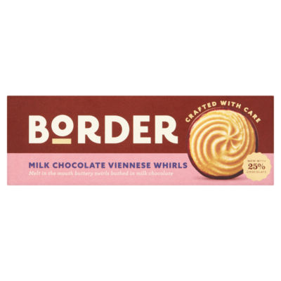 Border Milk Chocolate Viennese Whirls biscuits 150g - British product