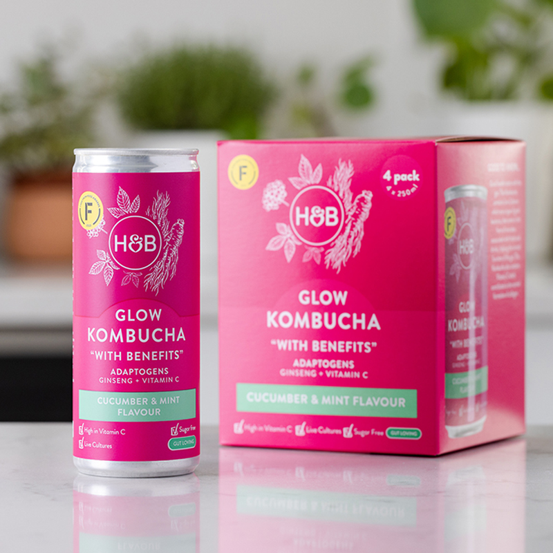 Holland  Barrett Glow Kombucha 4x 250ml