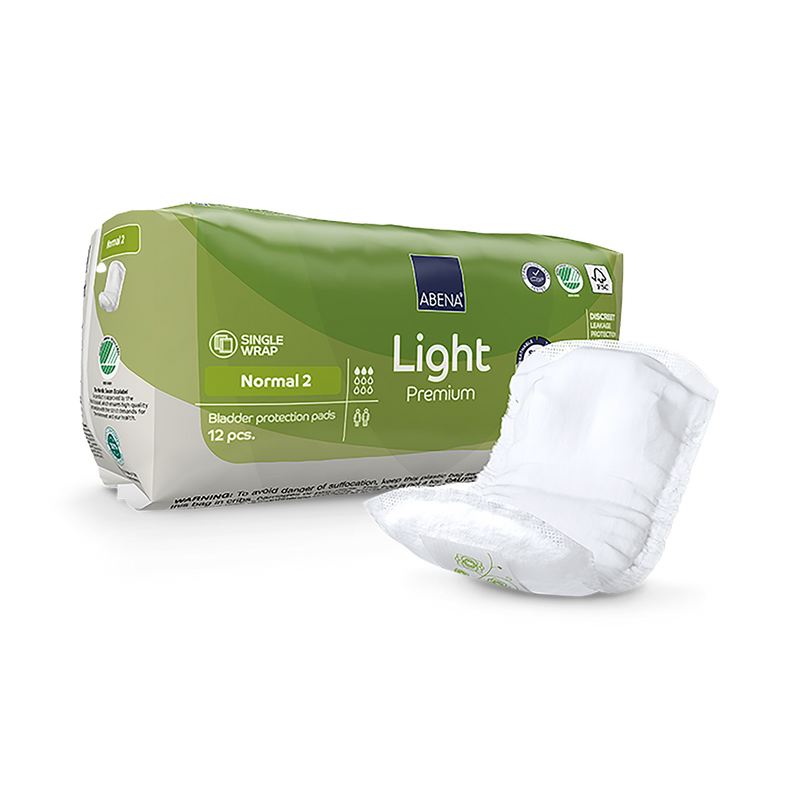 Abena Light Normal 2 350ml Absorbency 12 Incontinence Pads