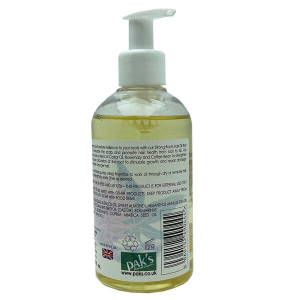 Paks Strong Roots Hair Oil concentrate imported from the UK