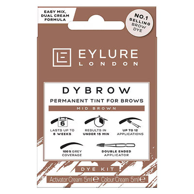 Eylure Dybrow Mid Brown Permanent Eyebrow Tint 5ml
