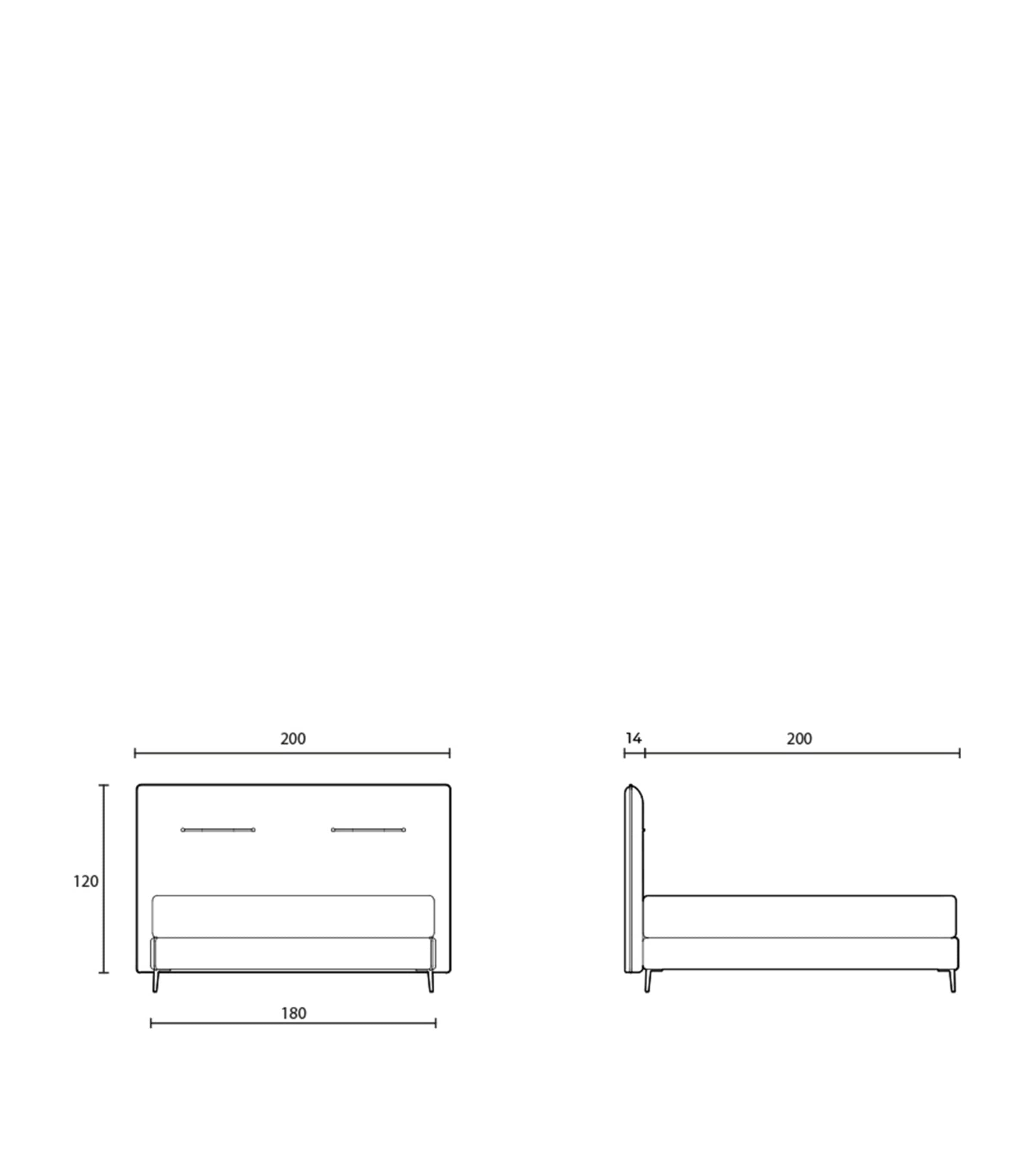 Colunex Azur Headboard 200cm - British product