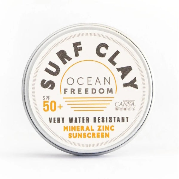 Ocean Freedom Surf Clay sun cream SPF50+ 50g tin, UK version