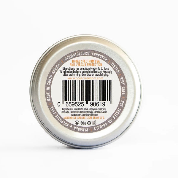 Ocean Freedom Surf Clay sun cream SPF50+ 50g tin, UK version