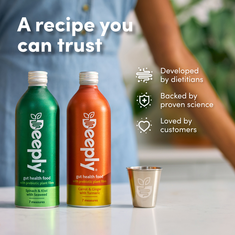 Deeply Gut Health Food With Prebiotic Plant Fibre Spinach Kiwi With Seaweed 455ml