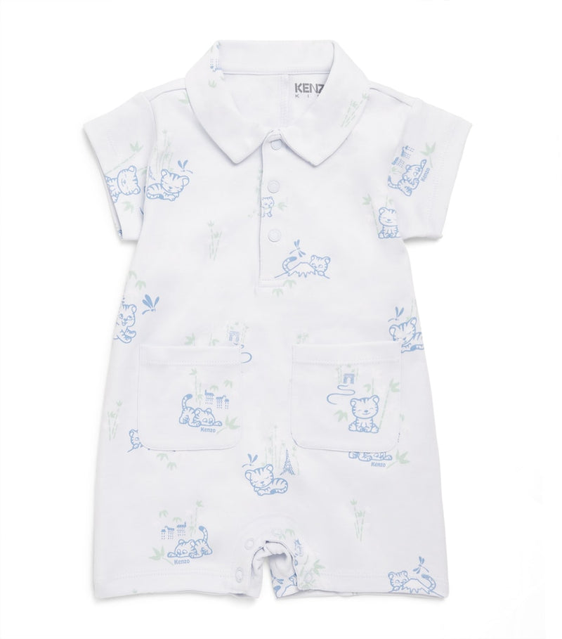 Kenzo Kids cotton printed playsuit 3-18 months, UK version