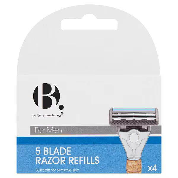 B by Superdrug razor blade refills x4 (British brand)