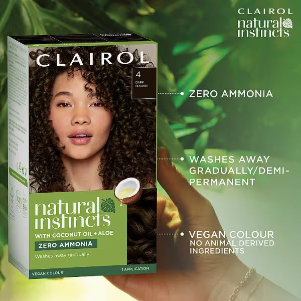 Clairol Natural Instincts hair dye light cool brown - British product