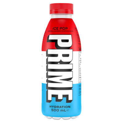 Prime Ice Pop flavoured drink 500ml, imported from the UK