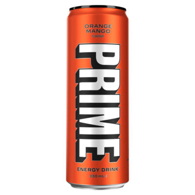 Boisson énergisante Prime saveur Orange Mangue 330ml