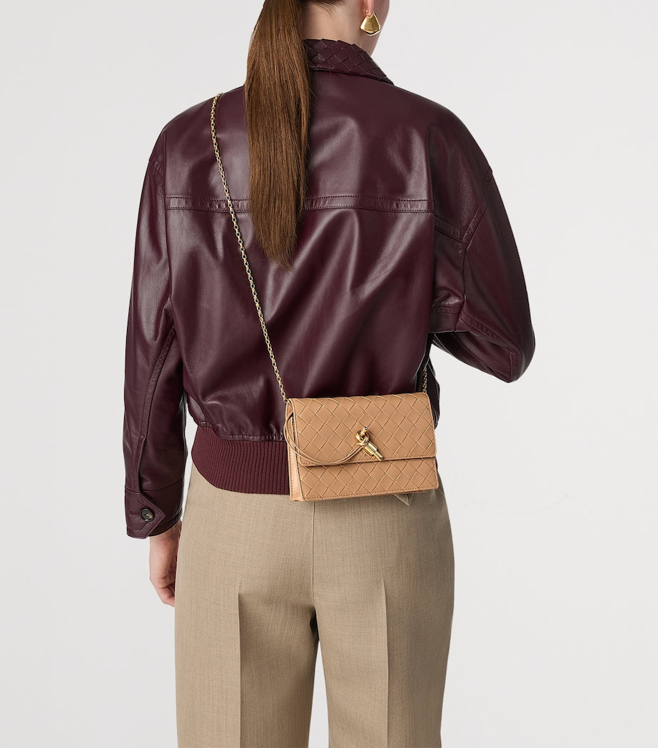 Bottega Veneta Leather Andiamo Chain Wallet