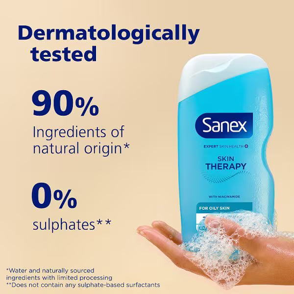 Sanex oily skin therapy shower gel 450ml (British brand)