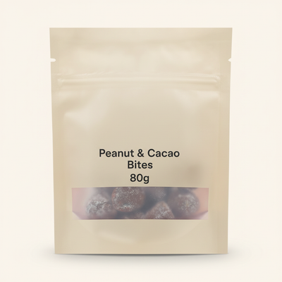 Holland & Barrett Peanøtt og Cacao Bites 80g snack