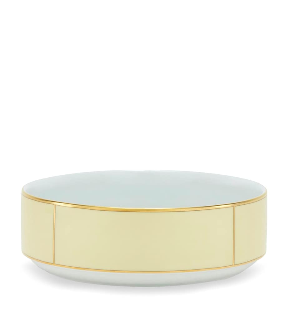 GINORI 1735 Porcelain Colonna Diva Giallo Salad Bowl 24cm, UK version