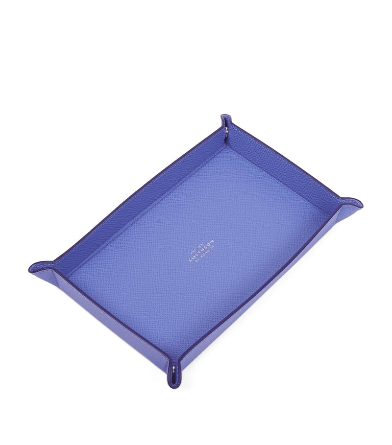 Smythson small leather Panama rectangular trinket tray (British brand)