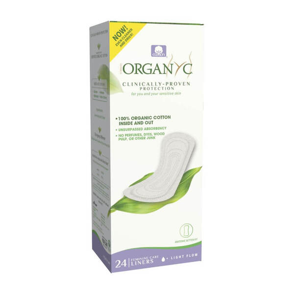 Organyc panty liners light flow 96 count - British product