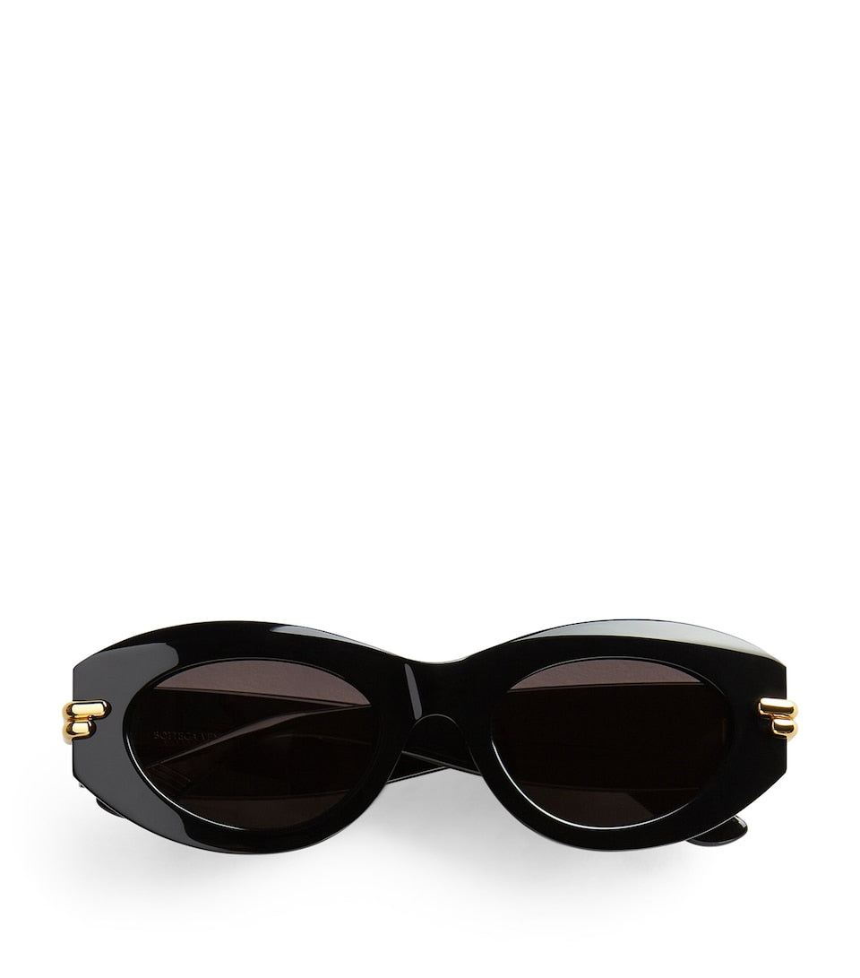 Timeless Gold-Tone Sunglasses with Recycled Acetate Frame