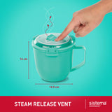 Sistema Large Microwave Soup Mug for kitchen use (British brand)
