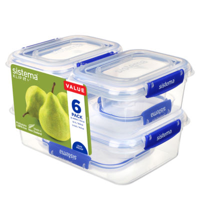 Sistema KLIP IT PLUS leakproof food storage containers, 6-piece set (British brand)