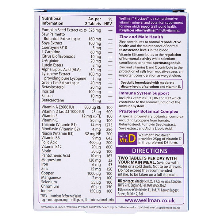 Vitabiotics Wellman Prostace 60 Tablets GOODS Holland&Barrett