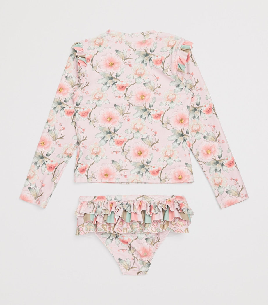 Olga Valentine Floral Print 2-Piece Swimsuit 2-10 Years, imported from the UK