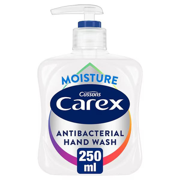 Carex Moisture Plus Antibacterial Sensitive Hand Wash 250ml, imported from the UK