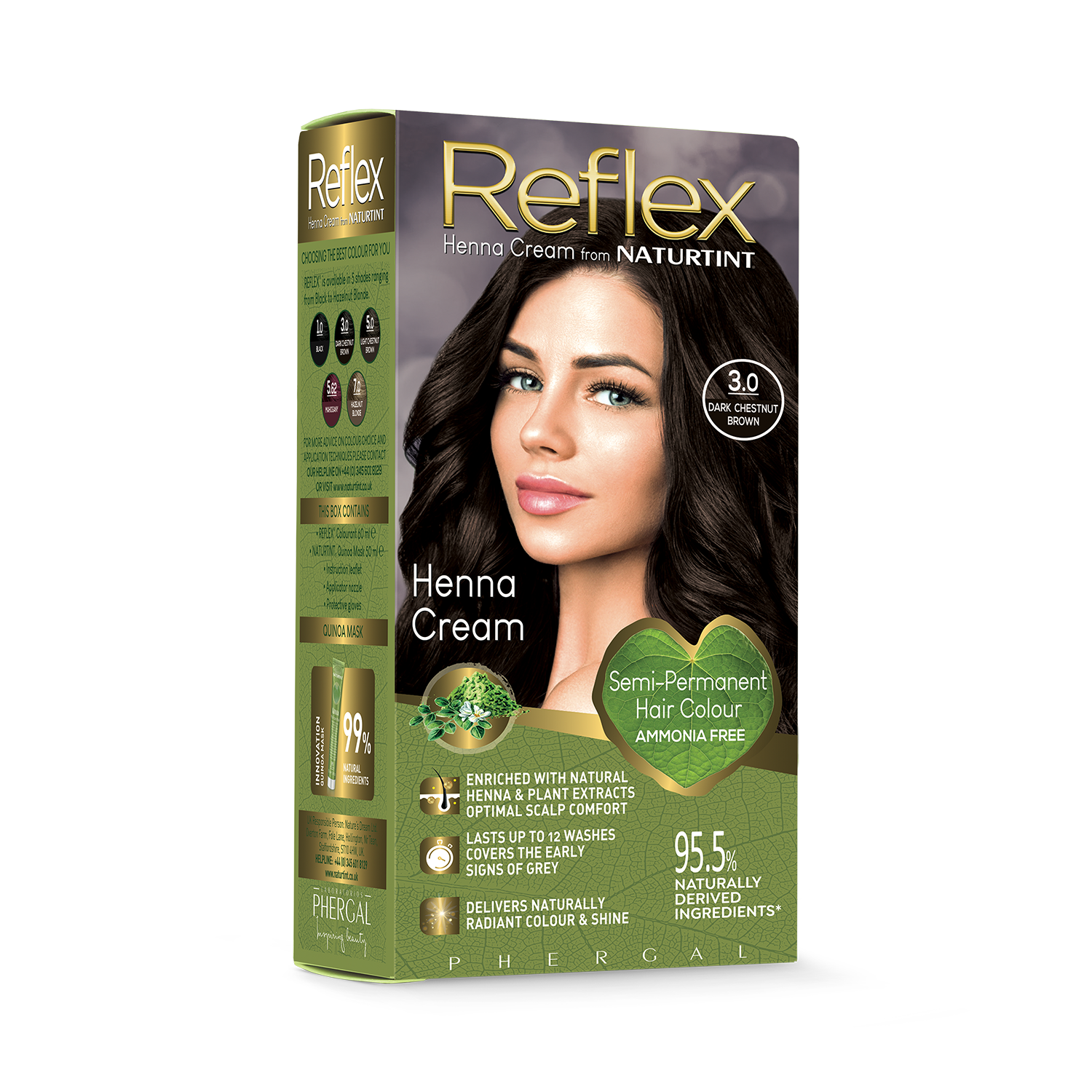 Naturtint Reflex Semi-Permanent Henna Cream Hair Colour 5.62 (Mahogany) - 998269