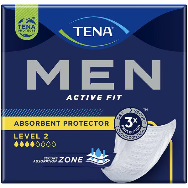 TENA Men Absorbent Protector Incontinence Pads 10 Pack (British brand)