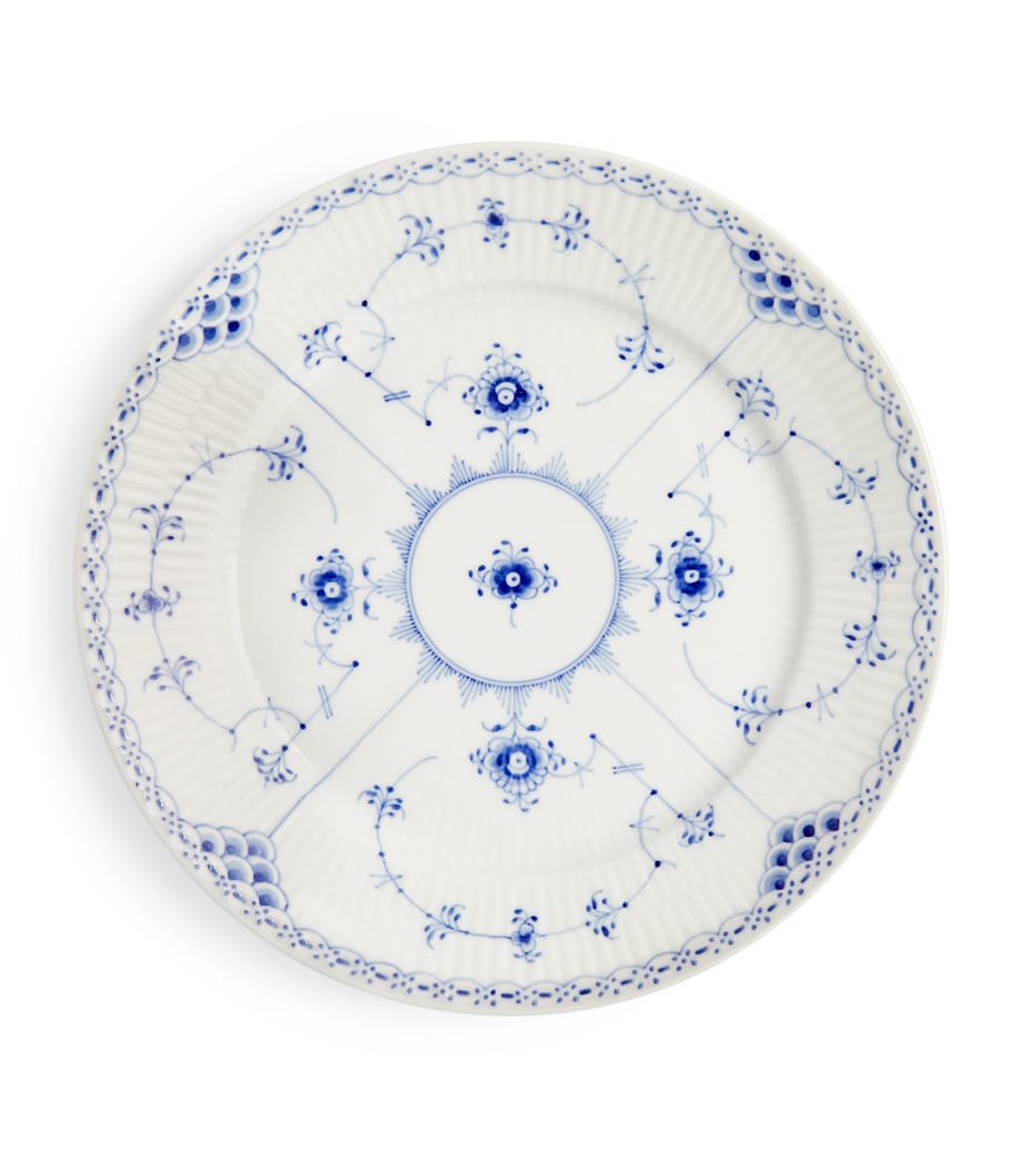 Royal Copenhagen Blue Fluted Half Lace plate 22cm, imported from the UK