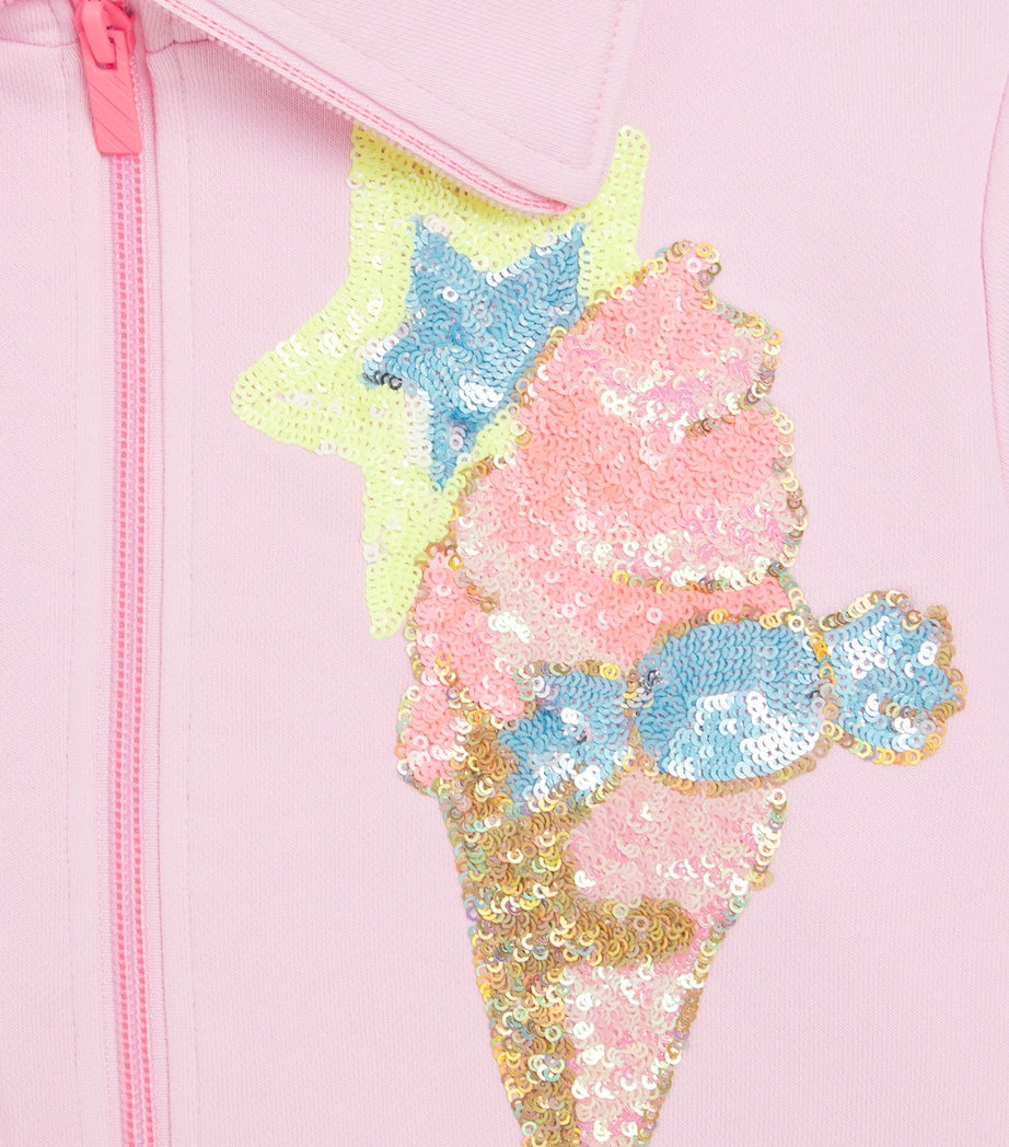 Billieblush Sequinned Zip-Up Sweatshirt for Children 2-12 Years - British product