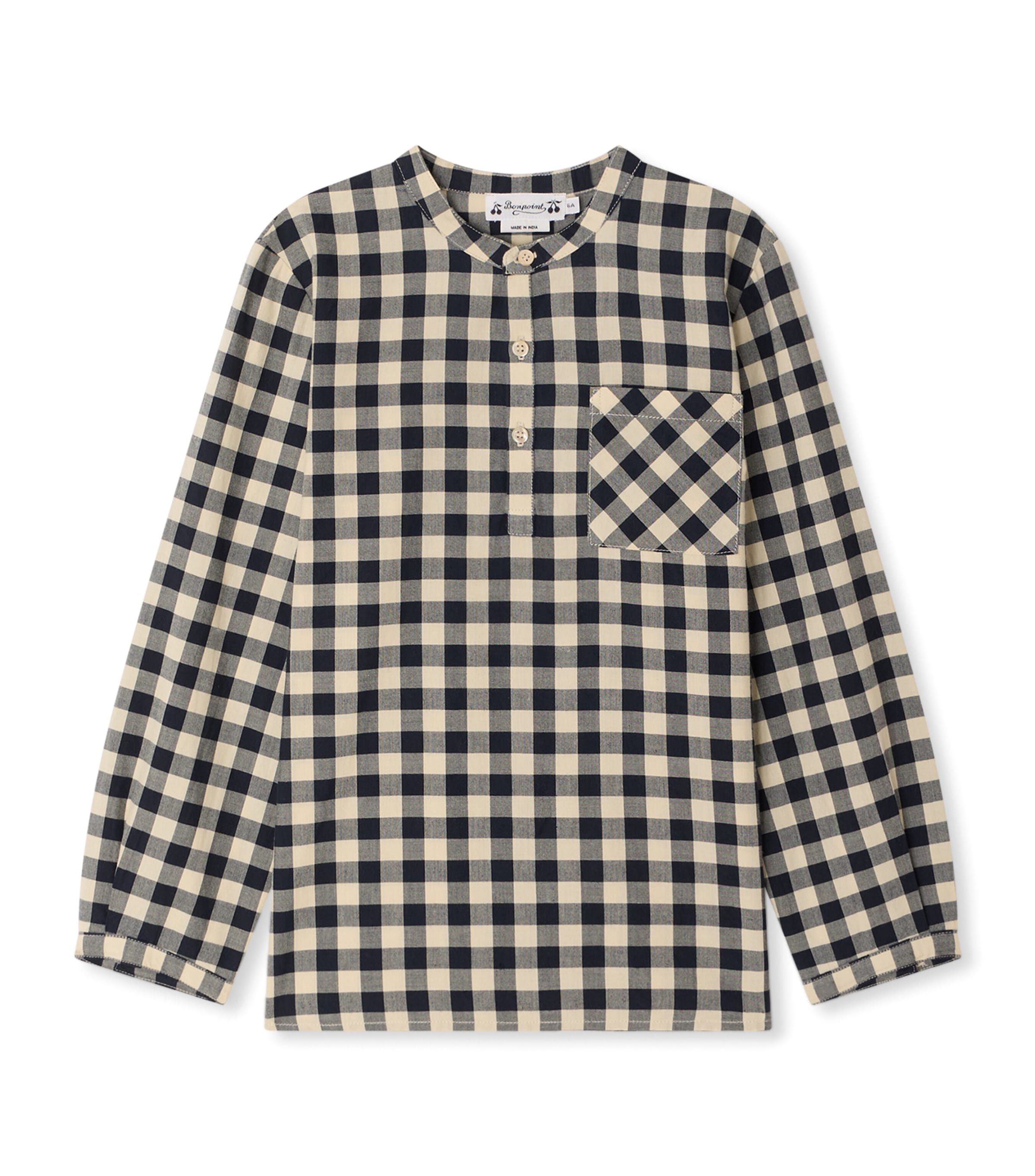 Bonpoint children's cotton check shirt 10-14 years - British product