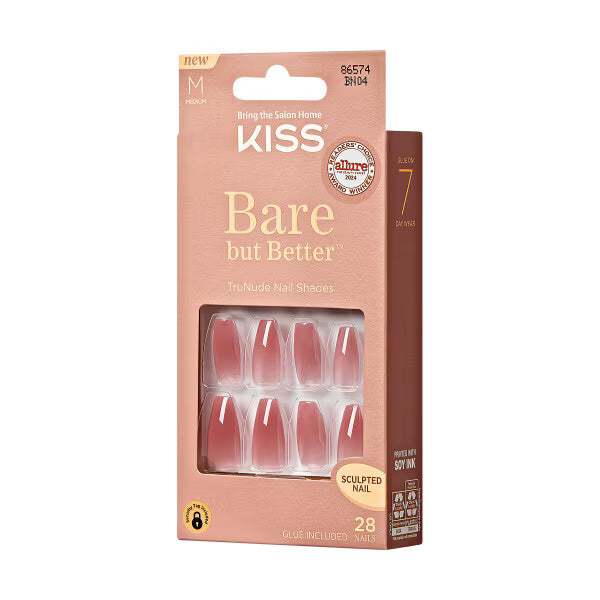 Kiss false nails nude 28 piece set - British product