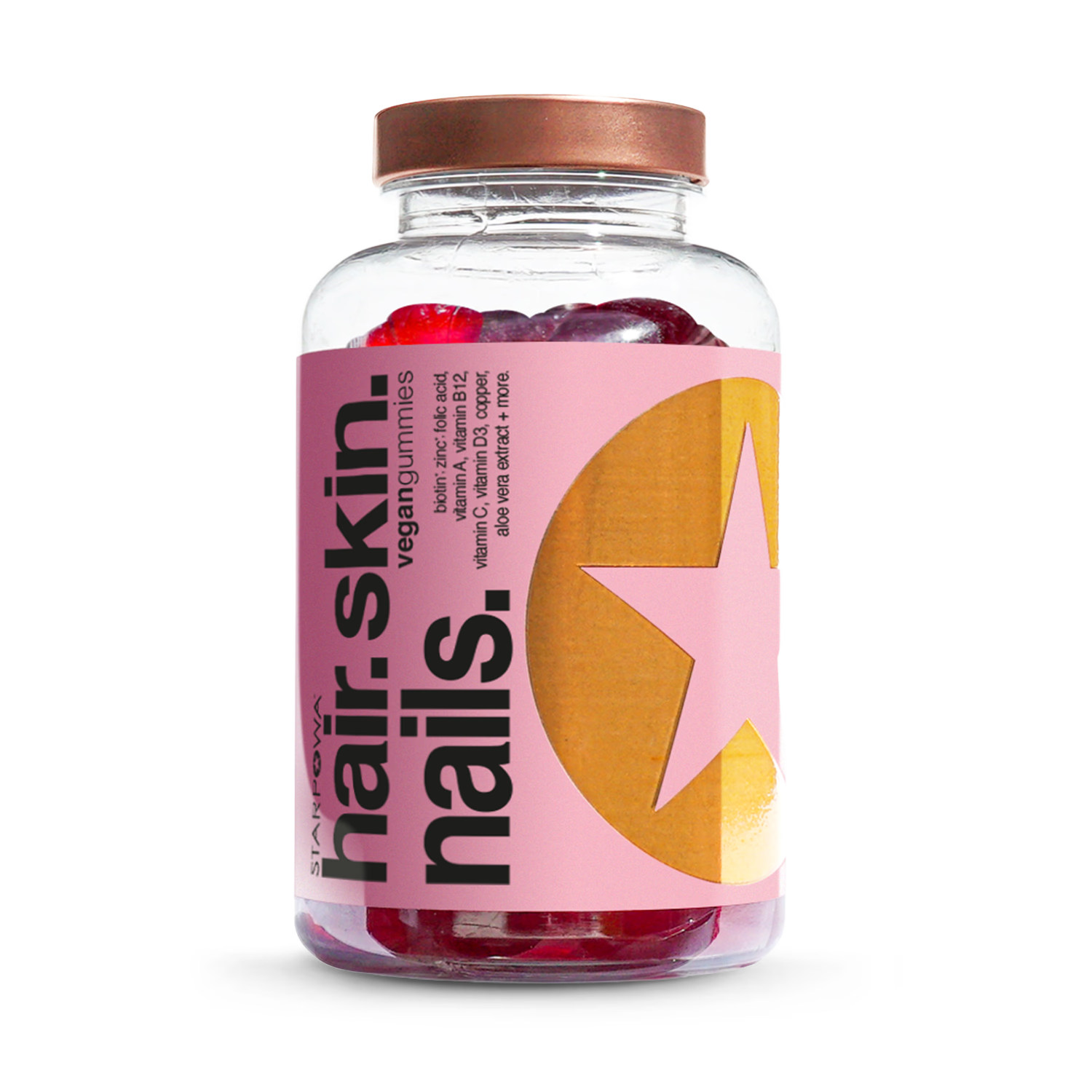 Starpowa Hair Skin Nail gummies berry flavored 60 count - British product