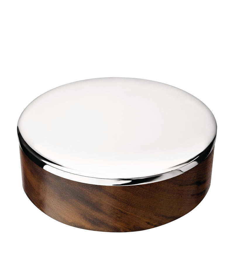 Christofle Large Silver-Plated Wood Uni Box - British product