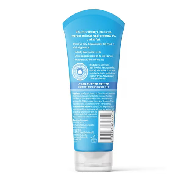 O'Keeffe's Healthy Feet moisturiser 85g, imported from the UK