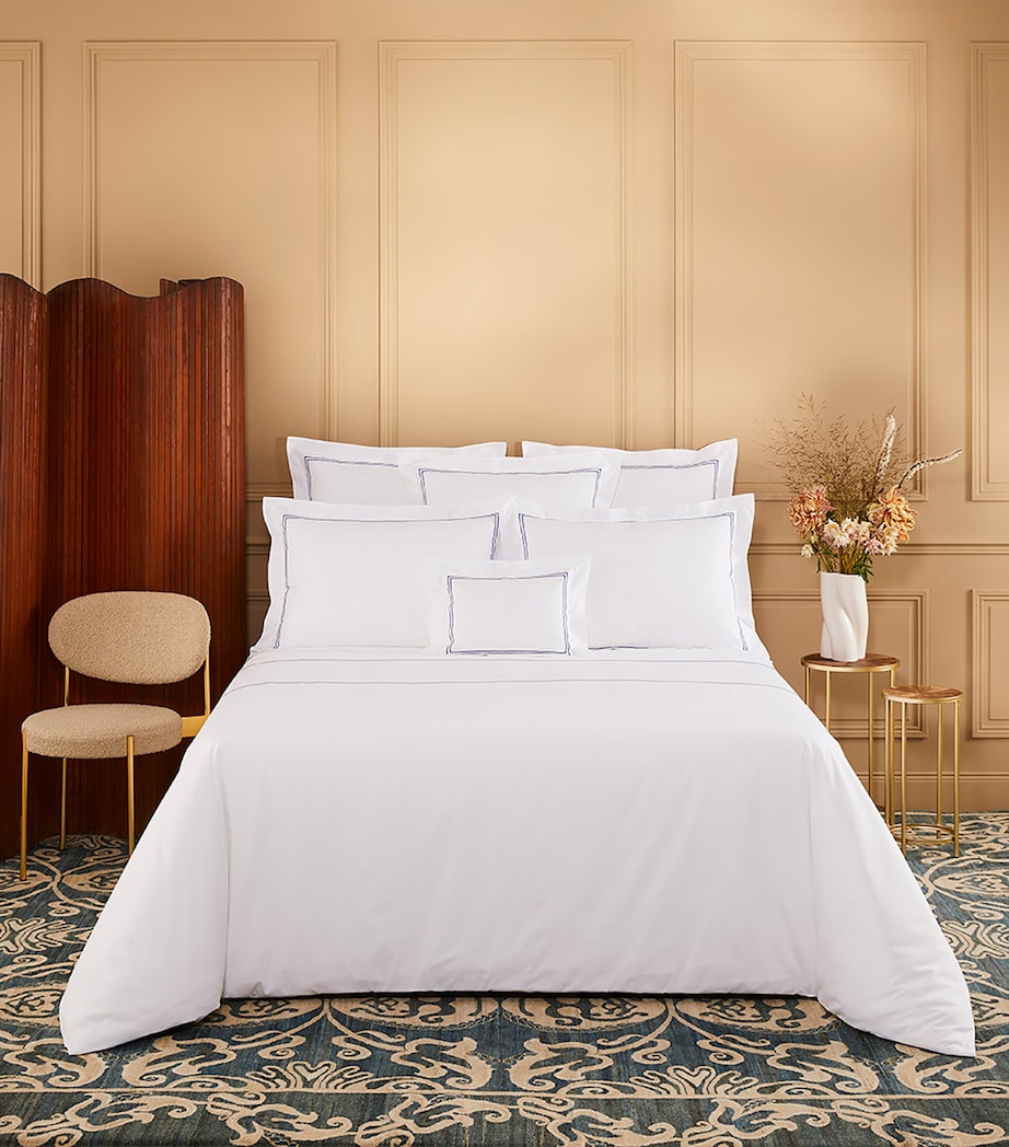 Yves Delorme Organic Cotton Duo Marine King Duvet Cover (British brand)