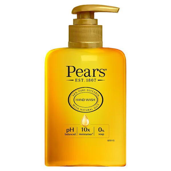 Pears Hand Wash Soap-Free 250ml, imported from the UK
